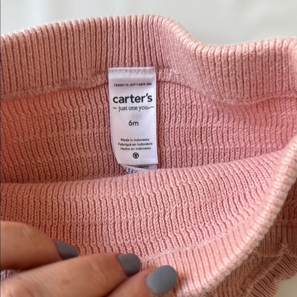 Carters Baby Girl Pink Kids Knit Top and Bottom Matching Set - size 6M - Picture 4 of 9